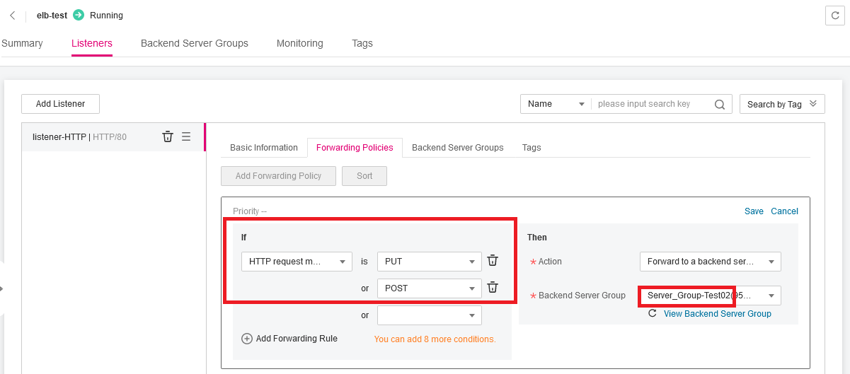 Figure 7 Forwarding PUT and POST requests to the application
of the new
version